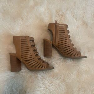 Brown Strappy Heeled Sandals